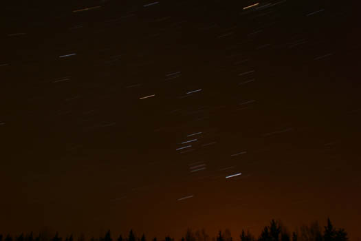 Orion star trails